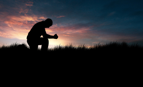 Homem orando - Foto, Imagem
