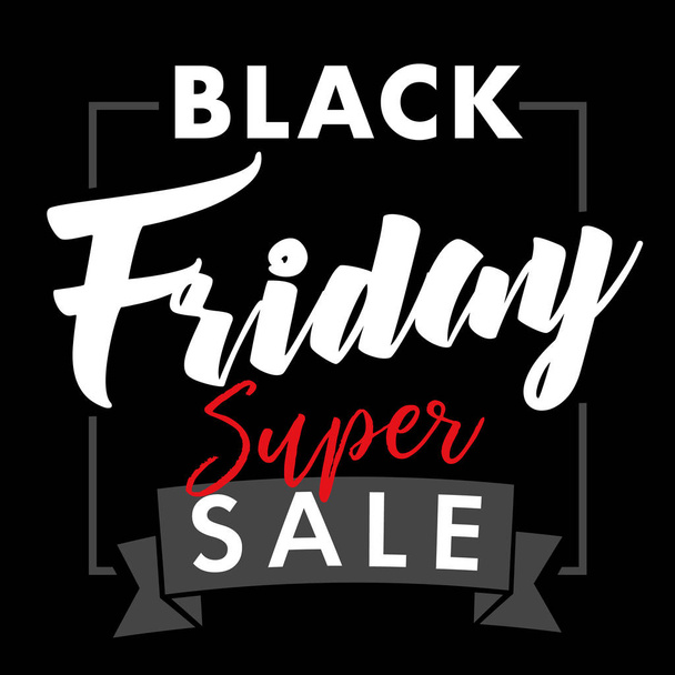 Black Friday cartão super venda
 - Vetor, Imagem