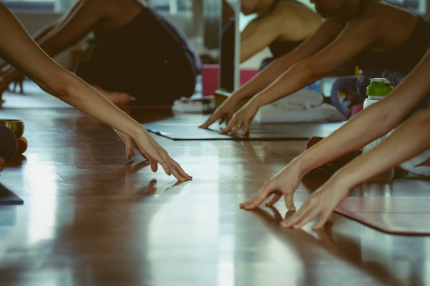 Yoga practice exercise class  - Foto, Imagem