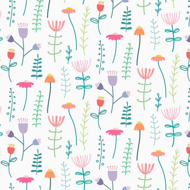 Pattern With Elegant Lovely Flower.  - Vector, Imagen