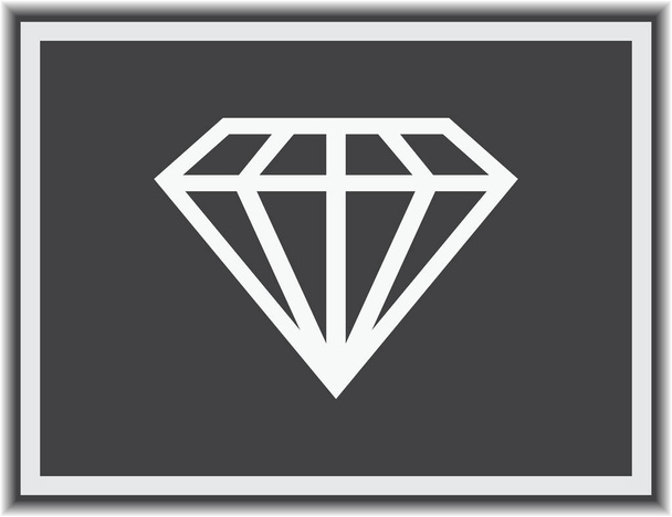 línea diamante vector icono
 - Vector, Imagen
