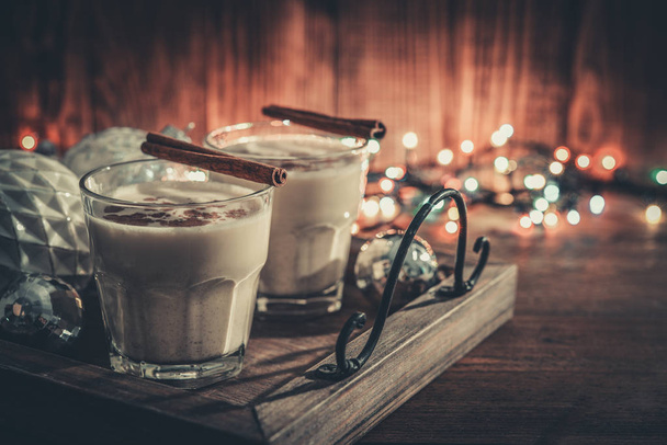 Traditional christmas drink eggnog - Photo, Image