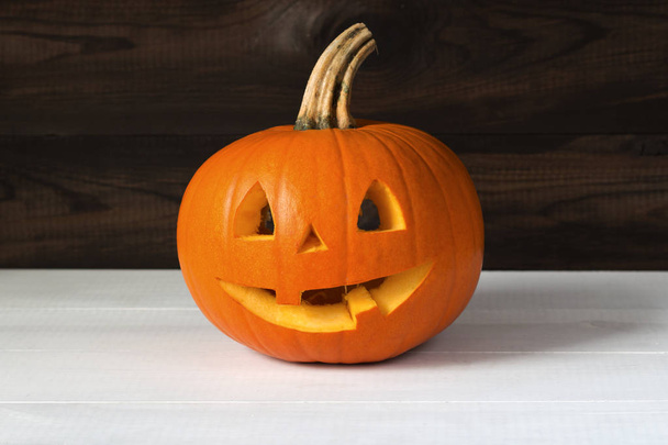 smiling halloween pumpkin - Fotó, kép