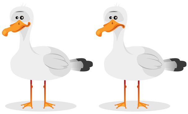 Funny Cute Seagull - Vector, Image