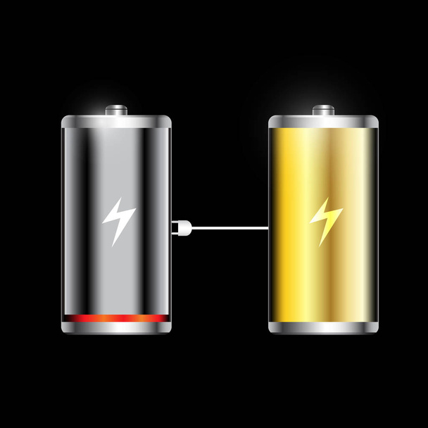 Ícones de bateria brilhante computador
 - Foto, Imagem