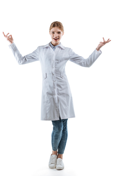 excited female chemist - Photo, Image