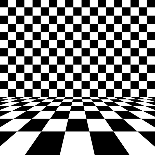 Prázdné interiér s šachovnicí mramorové podlahy - Fotografie, Obrázek