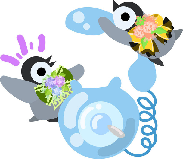 The illustration of pretty penguin baby - Vector, Image