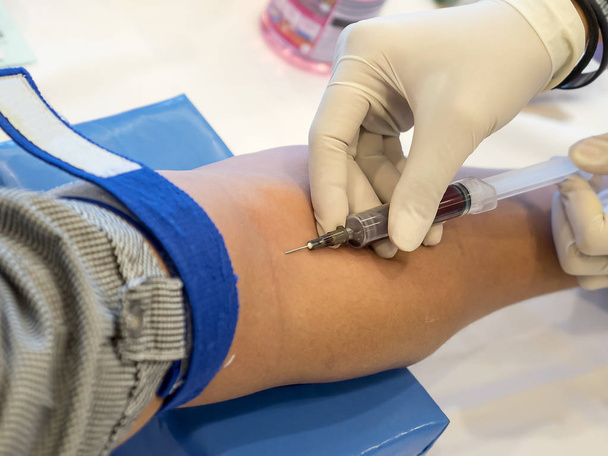 Nurse taking Real Blood samples (Phlebotomist) 3 - Фото, изображение