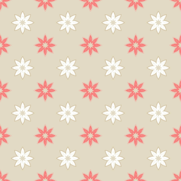 Seamless floral background. Vector illustration. Textile rapport. - Vecteur, image