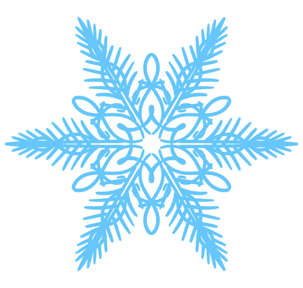 Snowflake vector illustration. Winter simbol. Snow icon - ベクター画像