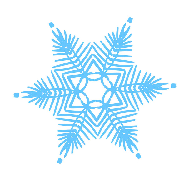 Snowflake vector illustration. Winter simbol. Snow icon - Vecteur, image