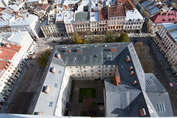 uitzicht vanaf het stadhuis, lvov - Foto, afbeelding