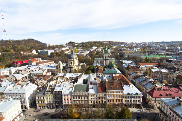 Beautifu view of the city form the town hall, Lvov - Foto, afbeelding