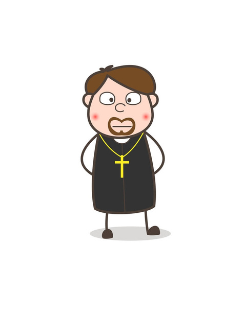 漫画フラッシュ顔司祭文字表現のベクトル - ベクター画像