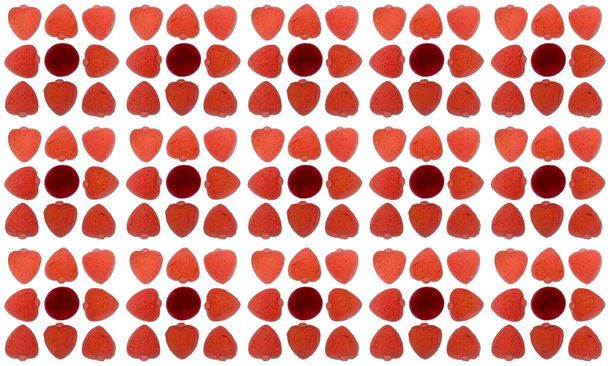 Naadloze textuur van rode marmelade harten. - Foto, afbeelding