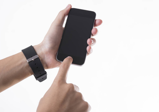 smarte Uhr und Smartphone-Technologie Gadget-Kommunikation  - Foto, Bild