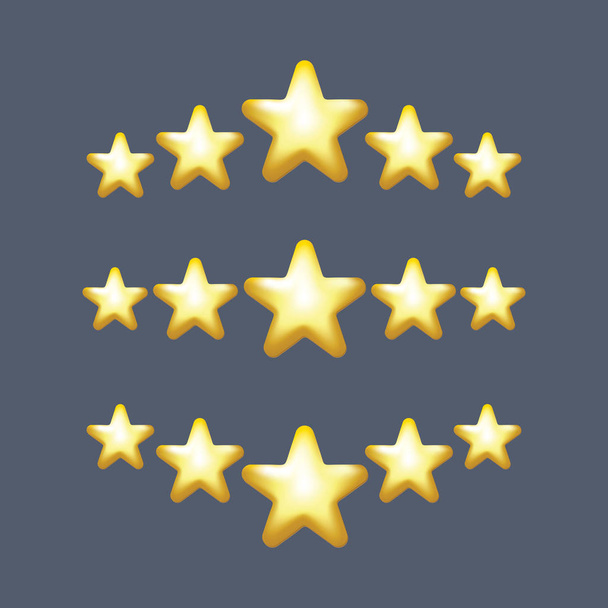 5 icône de vecteur d'étoile, rang, symbole préféré de Web d'or
 - Vecteur, image