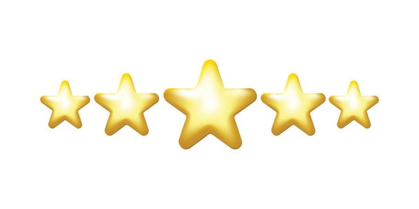 5 gwiazdkowy wektor ikona, rangi, symbol złota ulubieniec tkanina - Wektor, obraz