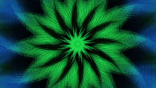 4 k αφηρημένη περιστροφή ταχυτήτων λουλούδι μοτίβο φόντου, ελαφρύ διαστημικό, Ανεμόμυλος ενέργειας. - Πλάνα, βίντεο