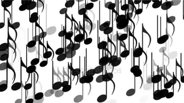 4 k Music Notitieachtergronden, symbool melodie melodie geluid, romantische artistieke Symfonie - Video