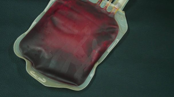 Close up on red blood bag. - Photo, Image