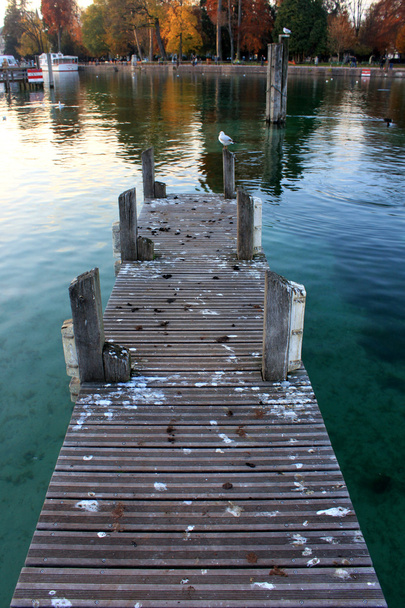 Pier, a lac d'annecy, Franciaország - Fotó, kép