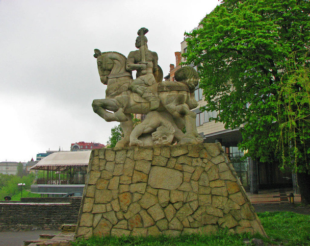 Anıt Prens Yanıt Svyatoslav Kiev, Ukrayna - Fotoğraf, Görsel