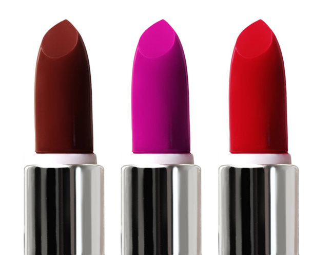 Set of color lipsticks. Red lipstick, pink lipstick - Photo, Image