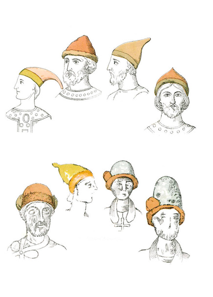 Cappelli da 10 a 13 uomini russi del secolo
. - Foto, immagini
