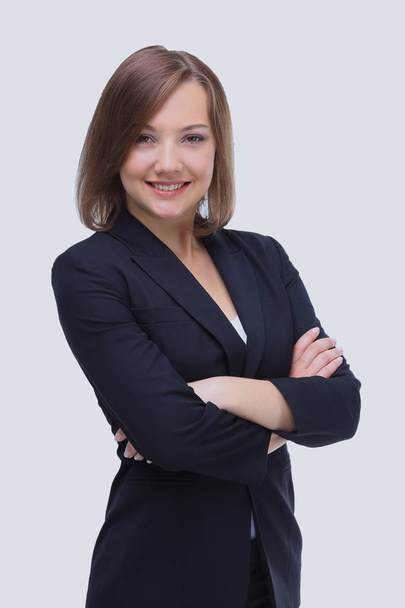 Close up portrait of businesswoman  isolated on white background - Foto, Imagem