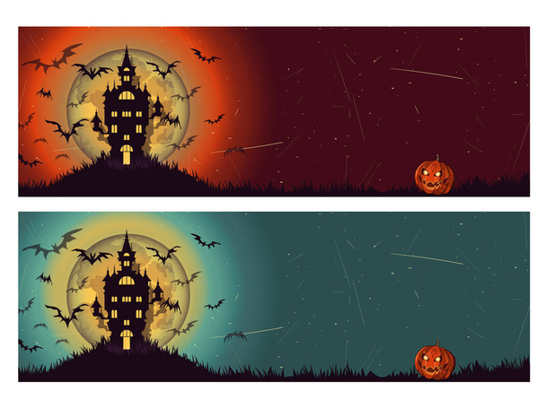 Due diversi sfondo Halloween
 - Vettoriali, immagini