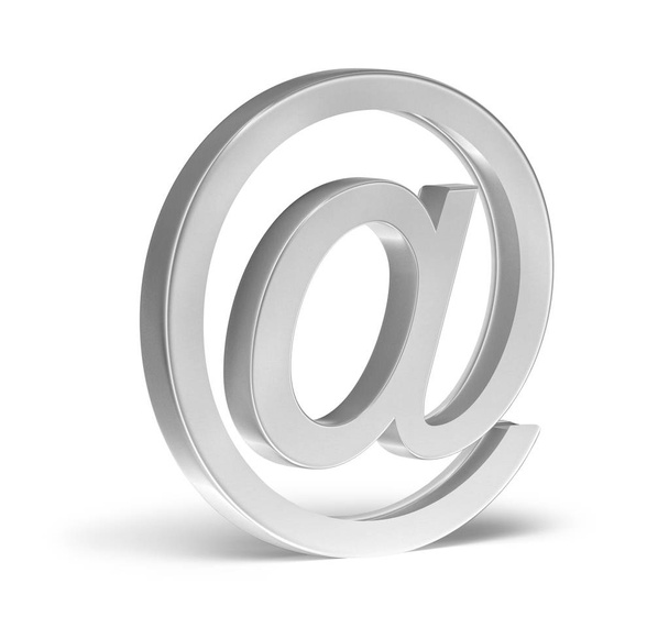 Signo de símbolo de correo electrónico metal 3D
 - Foto, Imagen