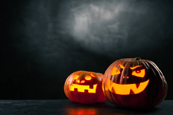 Halloween Jack O Lantern pumpkins - Photo, Image
