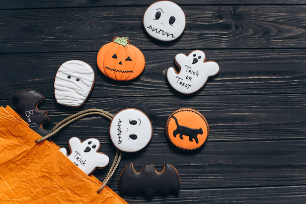 package for Halloween with horror gingerbread - Photo, Image