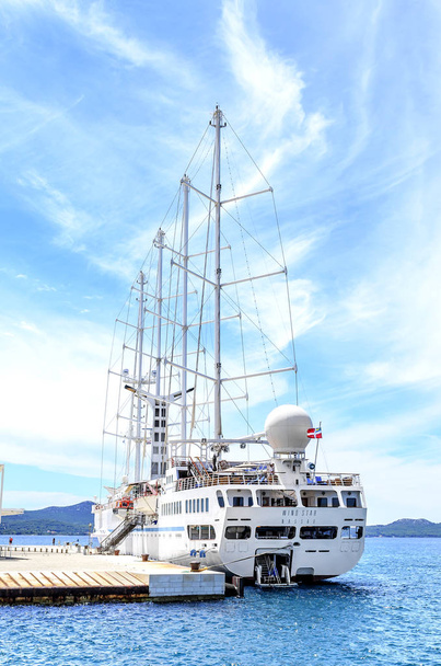 Cruise liner near the coast of Zadar, Croatia. - Фото, зображення
