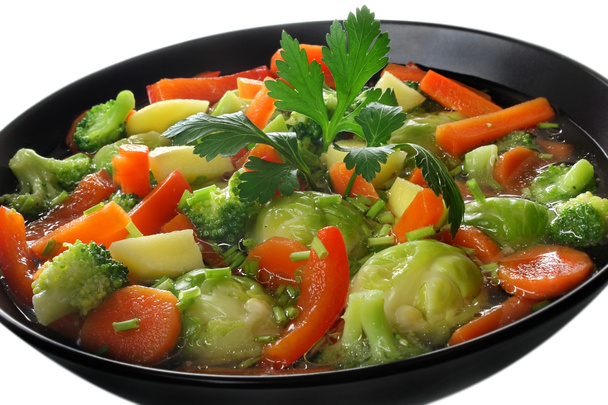 Diet soup with fresh vegetables - Foto, Bild