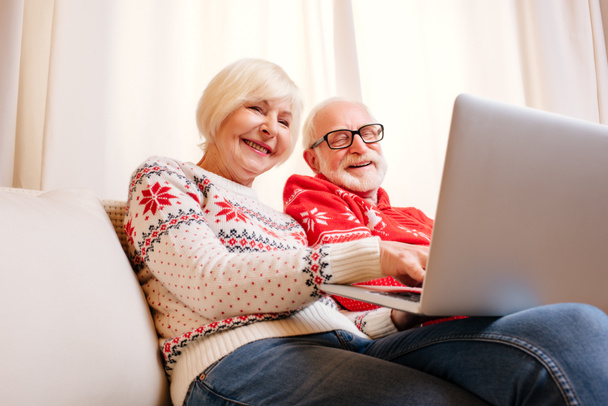 senior couple using laptop - Photo, Image