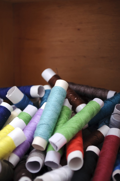 Multicolored Spools of Thread - Photo, image