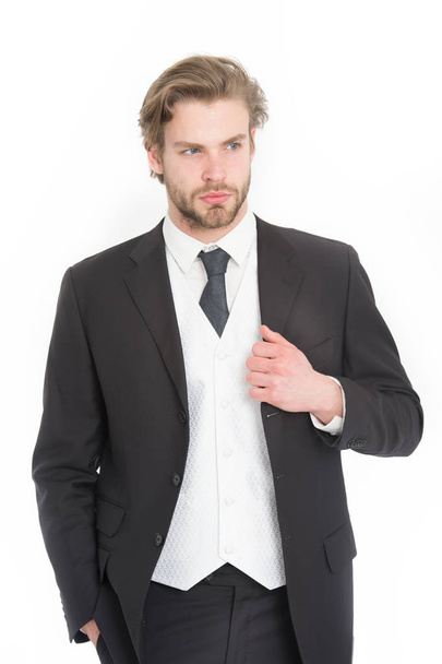 Businessman or ceo in black jacket. - Фото, зображення