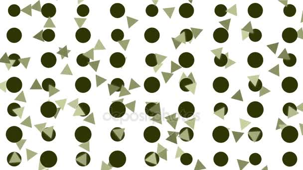 4 k 抽象サークル ドット三角形粒子背景、破片花火行列. - 映像、動画
