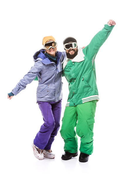 snowboarders en gafas de snowboard
 - Foto, imagen