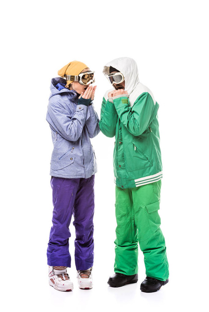 сноубордисты в очках для сноуборда
 - Фото, изображение
