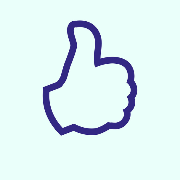 ícone de polegar para cima
 - Vetor, Imagem