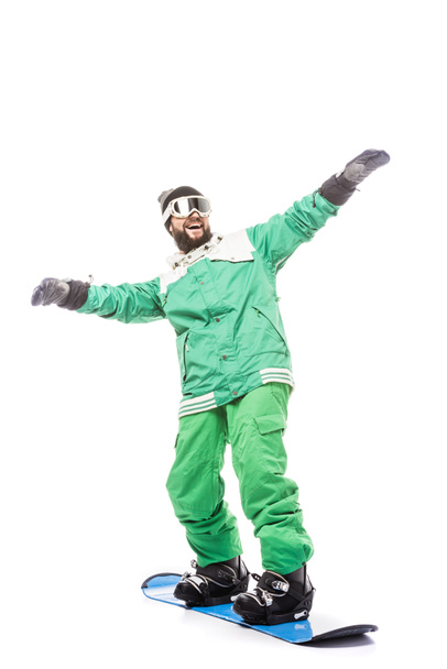 Человек, стоящий на сноуборде
 - Фото, изображение
