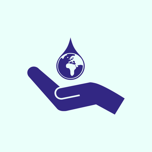 Eco symbol on hand - Vector, Image