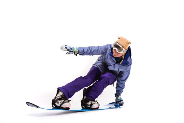 mujer deslizándose sobre snowboard
 - Foto, imagen