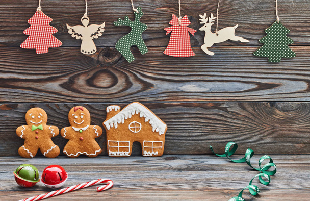 Christmas homemade gingerbread cookies - Foto, immagini