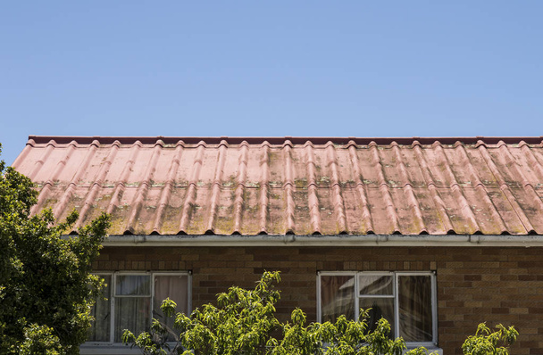eski çatı Moss ve kir kaplı - Fotoğraf, Görsel