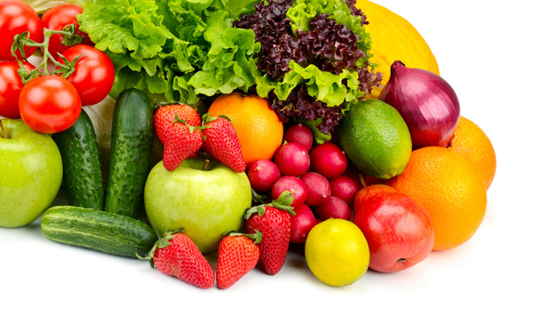 collection fresh fruits and vegetables - Fotografie, Obrázek